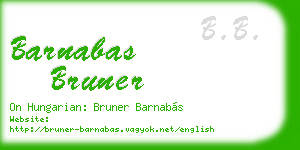 barnabas bruner business card